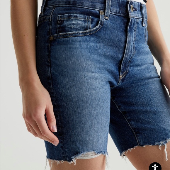 AG Adriano Goldschmied Women's Blue Denim Shorts size 30 - Picture 8 of 9